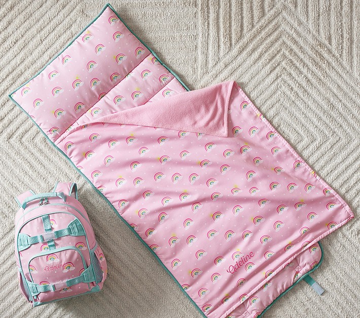 Mackenzie Pink Rainbows Backpack & Nap Mat Bundle, Set of 2 Pottery