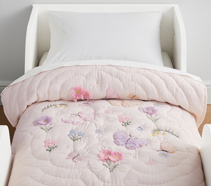 Wildflower Butterfly Toddler Quilt Pottery Barn Kids