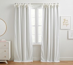 Tie-Top Eyelet Blackout Curtain Panel