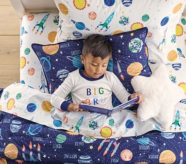 Solar System Glow-in-the-Dark Comforter & Shams | Pottery Barn Kids