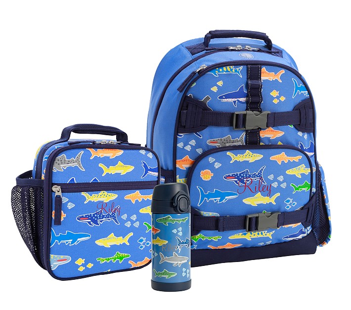 Mackenzie Blue Bright Sharks Glow-in-the-Dark Backpack & Lunch Bundle ...