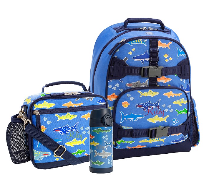 Mackenzie Blue Sharks Glow-in-the-Dark Backpacks