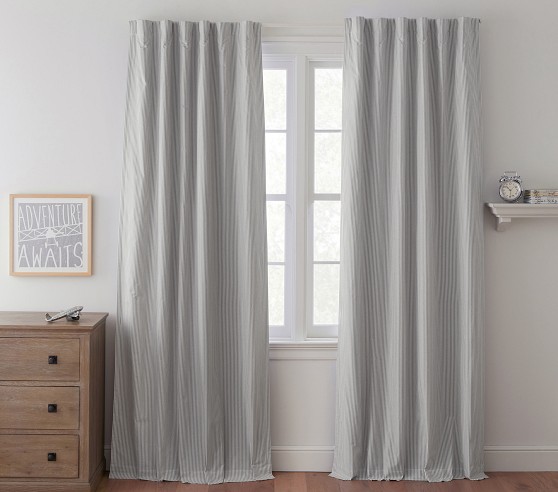 Oxford Stripe Blackout Curtain Panel | Pottery Barn Kids