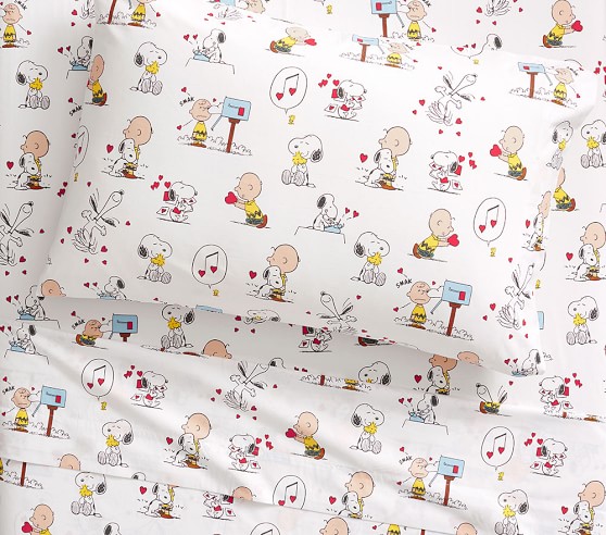 Peanuts® Valentine's Kids' Sheet Set | Pottery Barn Kids