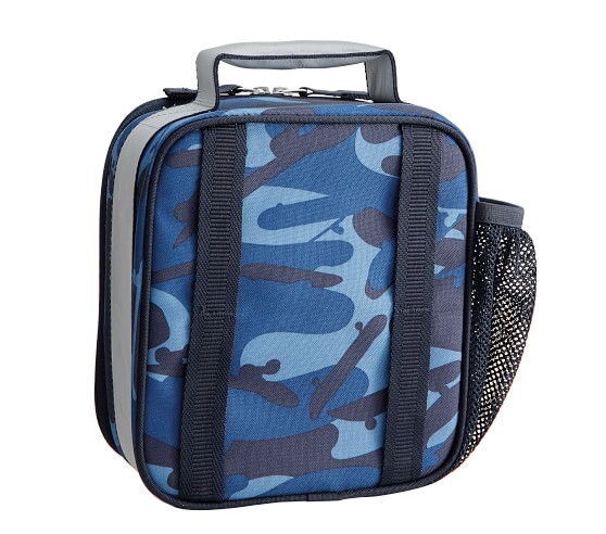 Mackenzie Navy Skateboard Camo Reflective Lunch Boxes | Pottery Barn Kids