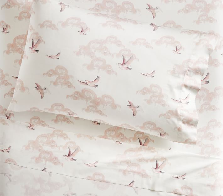 Pink Floral Bird Velvet Upholstery Fabric - Handicraft Palace