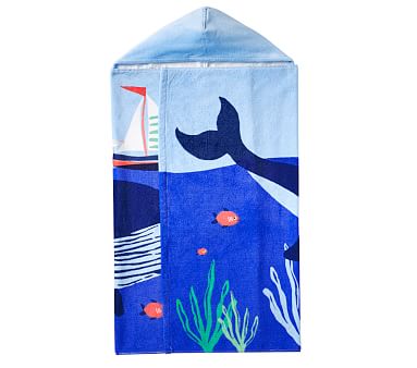 Whale Boat Kid Beach Hooded Towel | Pottery Barn Kids