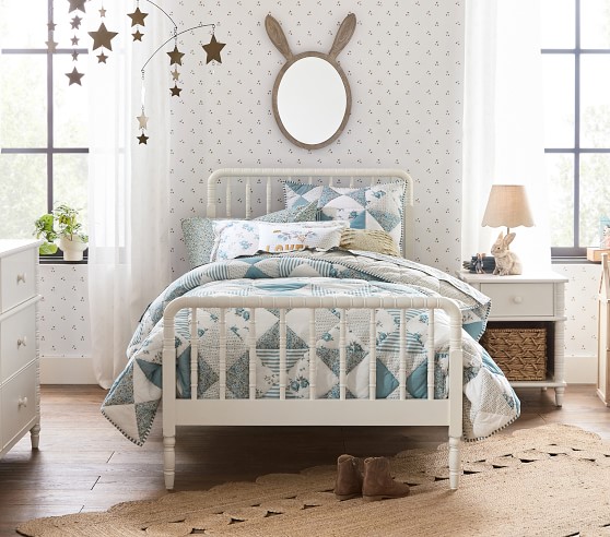 Ensemble De Couette Queen/Full Pottery Barn Teen - Emily & Meritt - Rayures Et Volants
