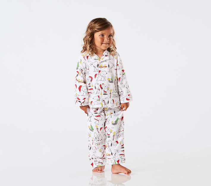 Snoopy Kids Flannel Pajamas | Pottery Barn Kids