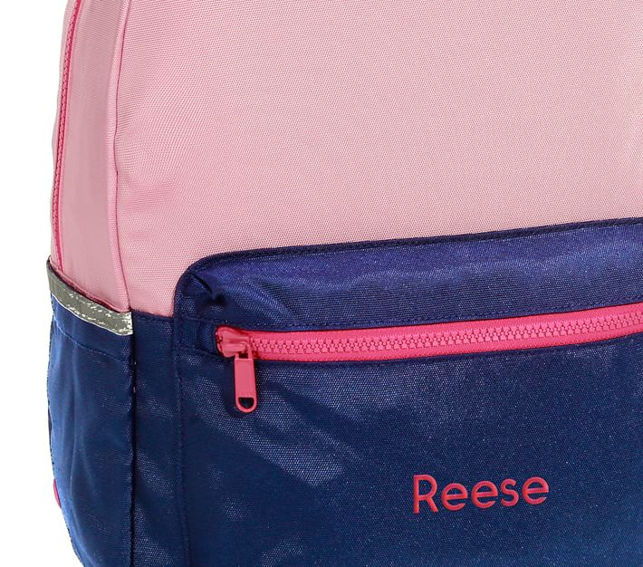 Astor Light Pink/Navy Backpacks Pottery Barn Kids