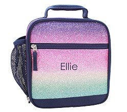 Mackenzie Rainbow Ombre Sparkle Glitter Lunch Boxes