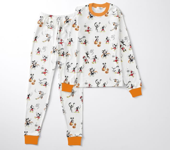 Disney Adult Mickey Halloween Pumpkin Onesie Pajama