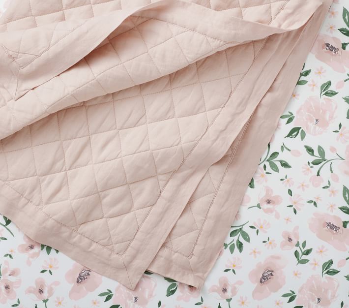 Meredith Allover Floral Organic Crib Fitted Sheet Pottery Barn Kids