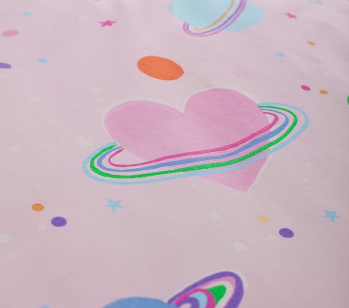 Galaxy Heart GlowintheDark Duvet Cover & Shams Pottery Barn Kids
