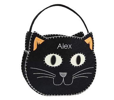 Black Cute Cartoon Cats Head Mini Backpack Bag