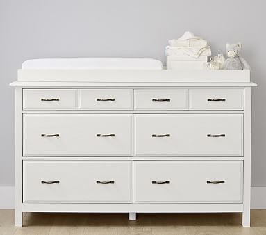 Rory Extra Wide Changing Table Dresser & Topper | Pottery Barn Kids