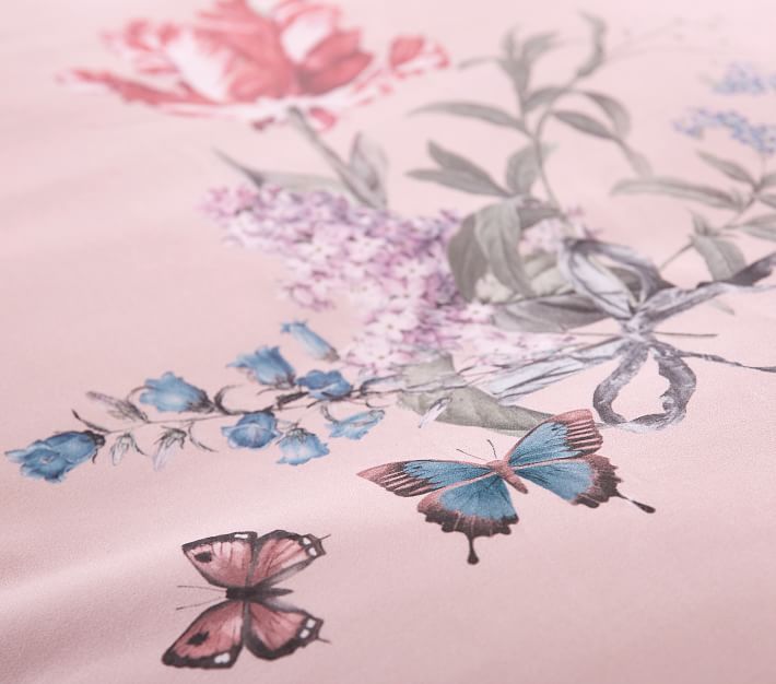 Monique Lhuillier Organic Sateen Floral Bouquet Kids' Duvet Cover