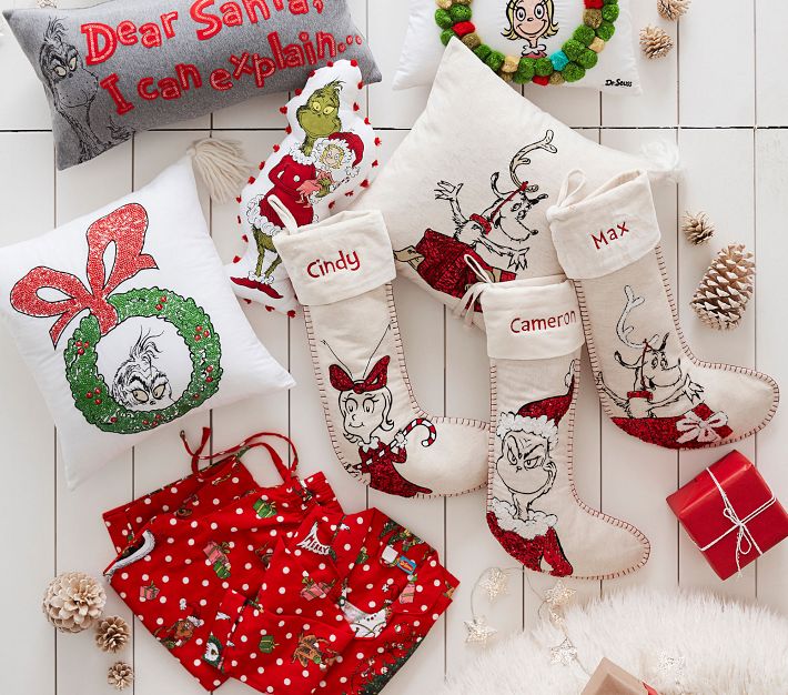 The Grinch™ Flannel Teen Pajama Set Pottery Barn Kids