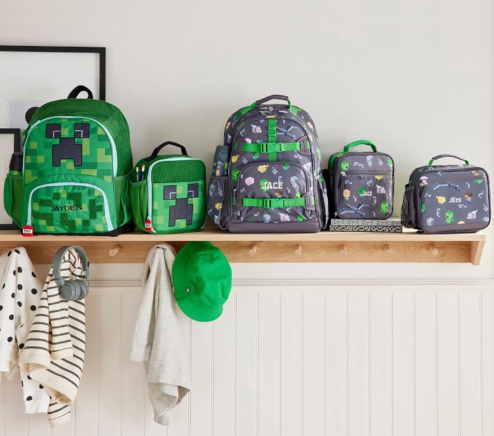 Minecraft Lunch Bag Set Creeper (Lunch Box, Water Bottle, Snack Pot) One  Size