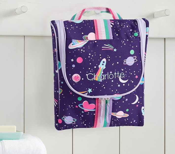 Mackenzie Rainbow Heart Galaxy Glow-in-the-Dark Large Duffle Bag