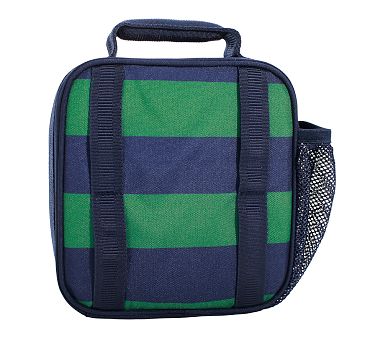 Navy Stripe Quilted Cotton Lunchbox