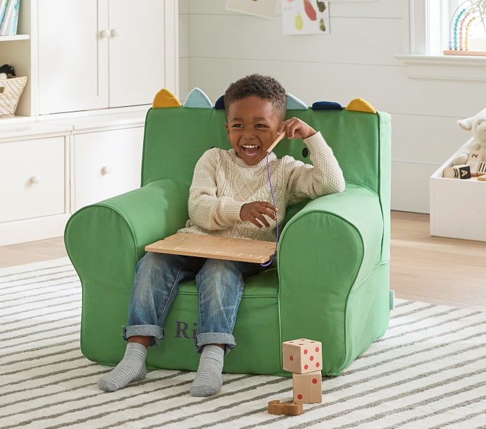 Kids Anywhere Chair®, Twill Dino | Pottery Barn Kids