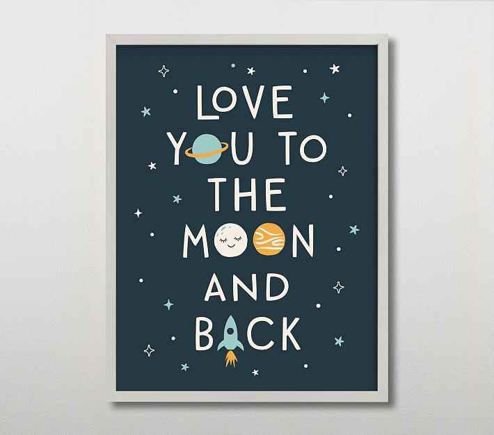 Minted® Moon and Back Wall Art by Annie Holmquist Pottery Barn Kids