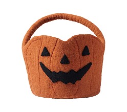 Felted Wool Pumpkin 3-D Treat Bag