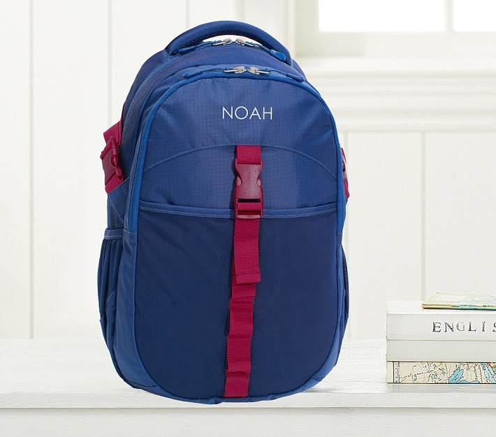 Jayden Navy/Blue/Burgundy Backpack Pottery Barn Kids