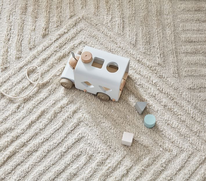 Plan Toys x pbk Bunny Sorting Bus Baby Toys Pottery Barn Kids