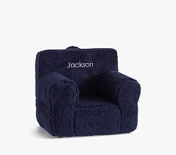 My First Anywhere Chair®, Navy Cozy Sherpa