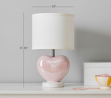 Iridescent Heart Table Lamp | Pottery Barn Kids