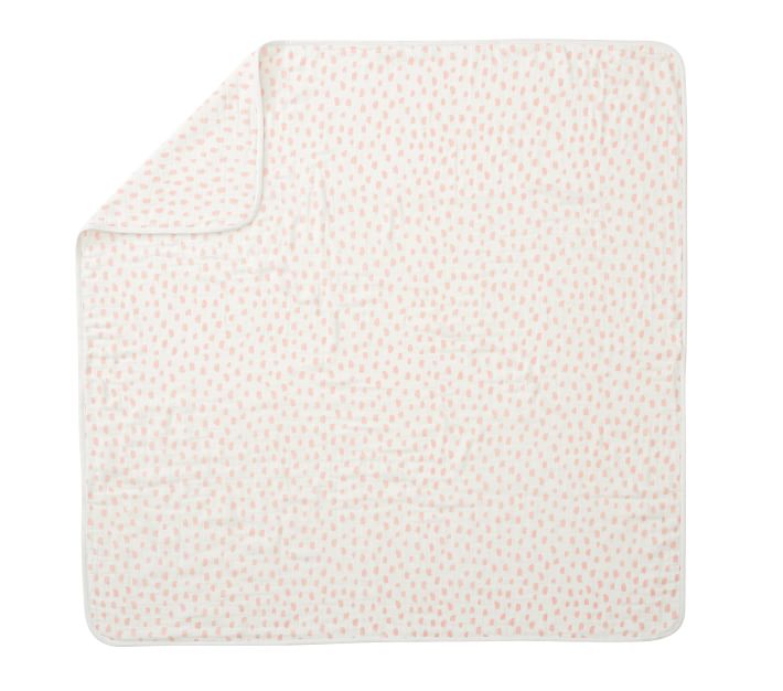 Organic Brushstroke Dot Muslin Baby Blanket Pottery Barn Kids