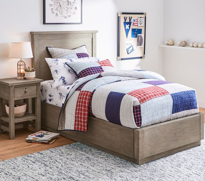 Varsity Patchwork Shams | Pottery Barn Kids