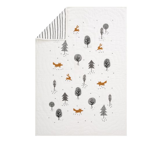 Nolan Woodland Baby Quilt | Pottery Barn Kids