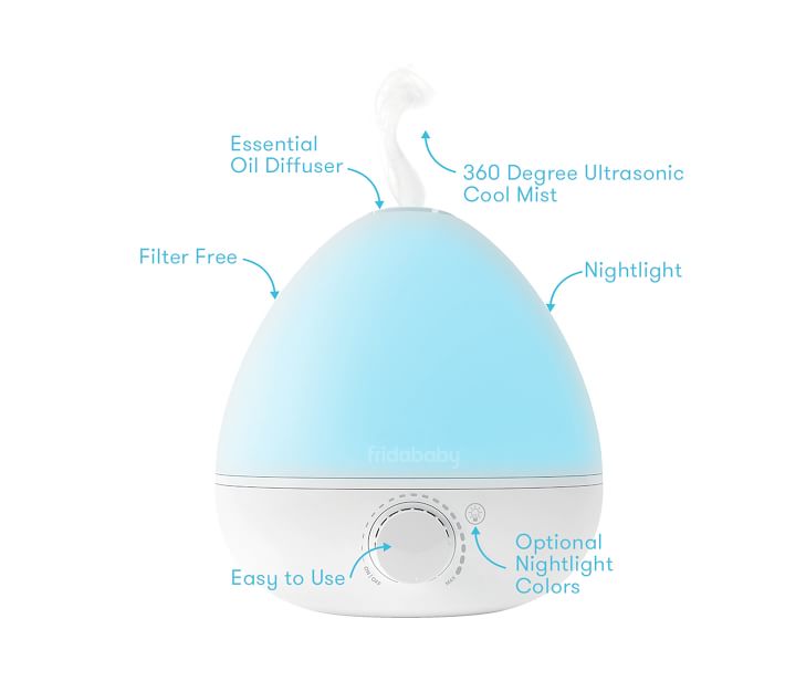 Fridababy Humidifier + Diffuser + Nightlight, 3-in-1