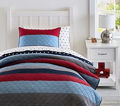 Block Stripe Quilt & Shams