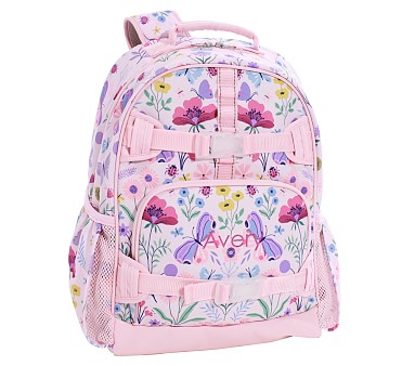 Pottery Barn Kids GRAY RAINBOW BUTTERFLY Large Backpack + Lunch Bag +Pencil  Case