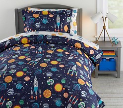 Solar System Glow-in-the-Dark Duvet Cover & Shams