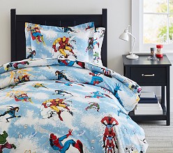 Marvel Heroes Glow-in-the-Dark Duvet Cover & Shams