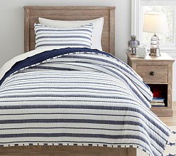 Yarn-Dyed Stripe Quilt & Shams