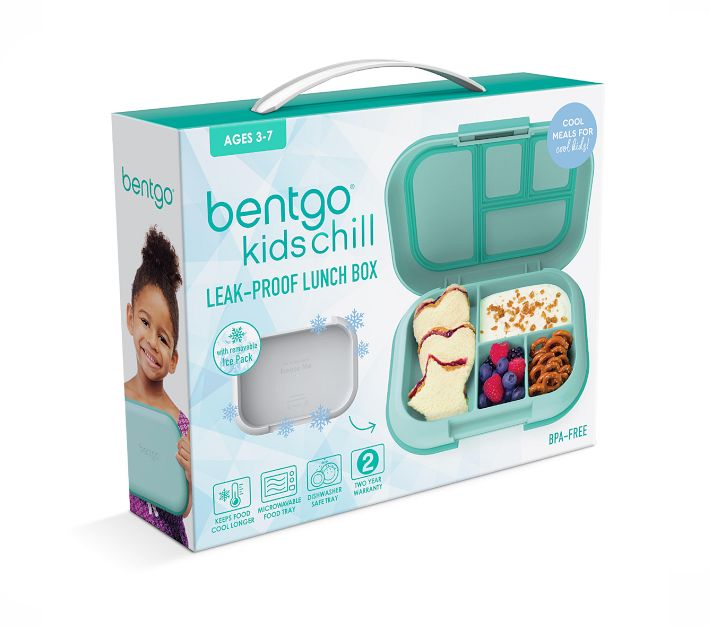 Bentgo Kids Chill Leak-Proof Lunch Box with Removable Ice Pack - Green/Navy  for sale online