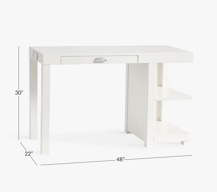 Parsons Mini Desk:Simply White  Desks for small spaces, Furniture, Mini  desk