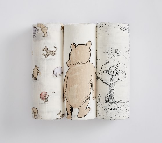 Disney's Winnie the Pooh Organic Muslin Swaddle Set