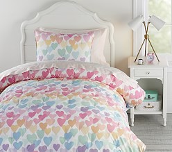 Evie Heart Dream Puff Recycled Comforter & Shams