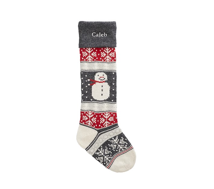 west elm x pbk Modern Snowman Felt Christmas Stocking