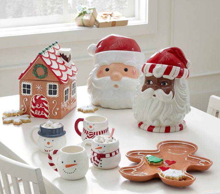 Santa Claus Shaped Handcrafted Cookie Jar