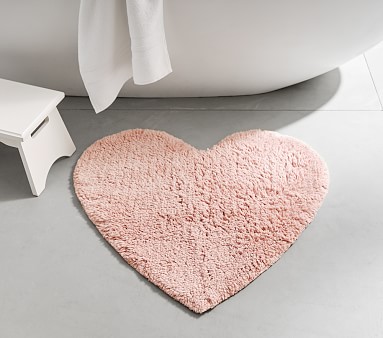 Heart Dot Round Kids Bath Mat