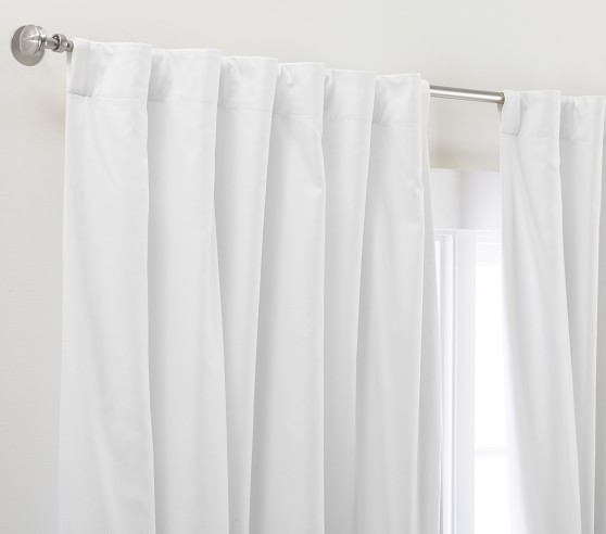 Quincy Cotton Canvas Noise Reducing Blackout Curtain | Pottery Barn Kids