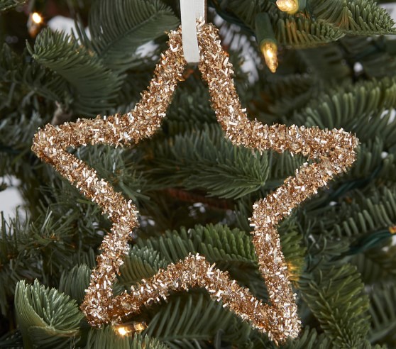 Shatterproof Tinsel Star Ornaments | Pottery Barn Kids